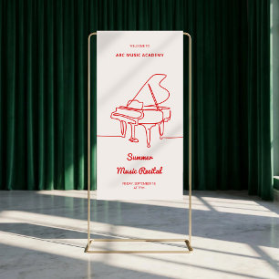 Lona Recital de Música de Piano de Gran Línea Minimalis