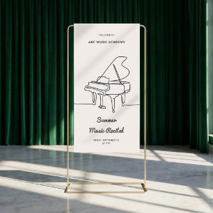 Lona Recital de Música de Piano de Gran Línea Minimalis