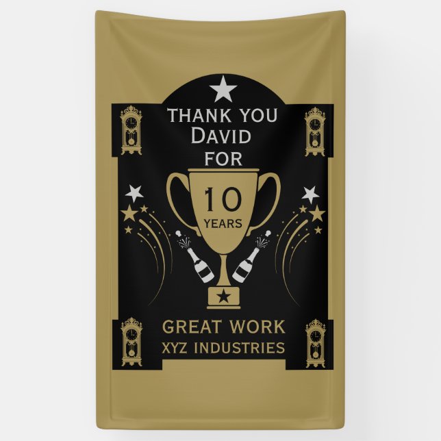 Lona Reconocimiento del servicio de empleo a largo plaz (Vertical)