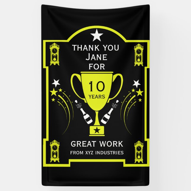 Lona Reconocimiento del servicio de empleo a largo plaz (Vertical)