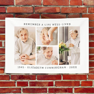 Lona Recuerde Una Vida Moderna Sencilla 4 Collage de fo