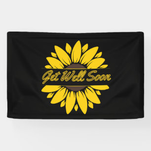 Lona Recupérate Pronto Bandera de Vinilo Girasol 2.5x4