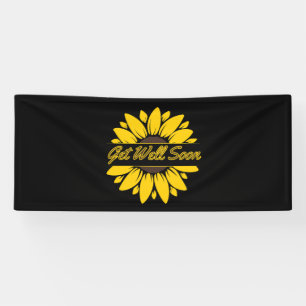 Lona Recupérate Pronto Bandera de Vinilo Girasol 2.5x6