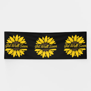 Lona Recupérate Pronto Bandera de Vinilo Sunflower 4x12