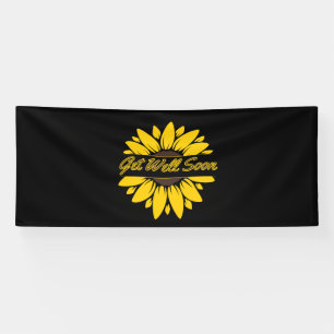 Lona Recupérate Pronto Girasol Estandarte de Vinilo 4x1