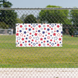 Lona Red and Blue Stars, 4th of July, White Background