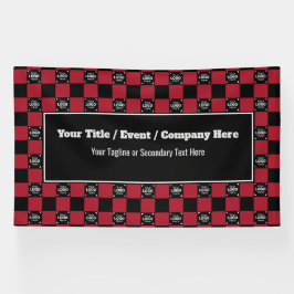 Lona Red Black Check - Evento Corporativo / Trade Show