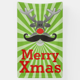 Lona Red Nosed Rudolph con Mustache + tu idea