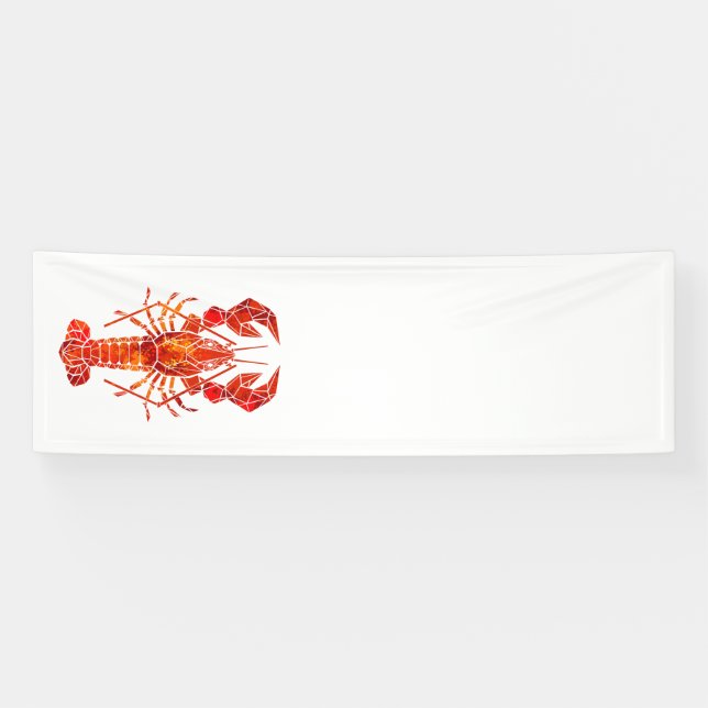Lona Red polygonal lobster (Horizontal)