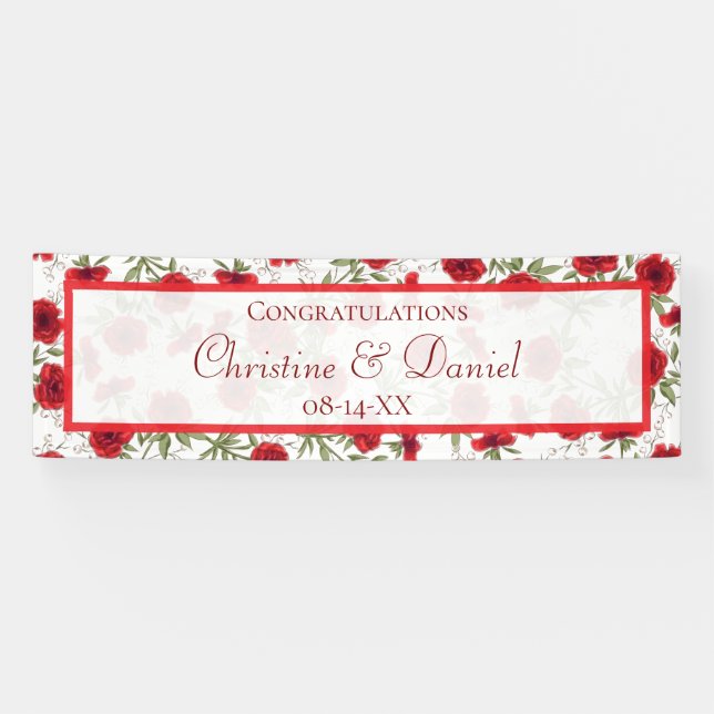 Lona Red Rose Romantic Wedding (Horizontal)