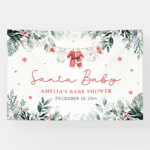Lona Red Santa Baby Navidades Baby Clothes Baby Shower