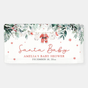 Lona Red Santa Baby Navidades Baby Clothes Baby Shower