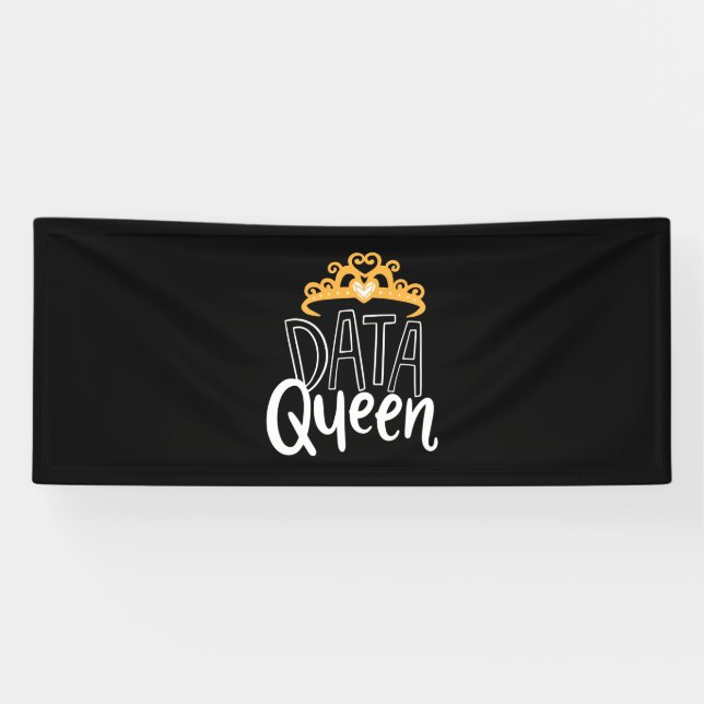 Lona Regalo científico | Orgullosa Reina de datos (Horizontal)
