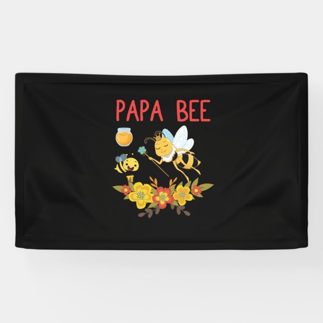 Lona Regalo de apicultor | Flores de Papá Abeja (Horizontal)