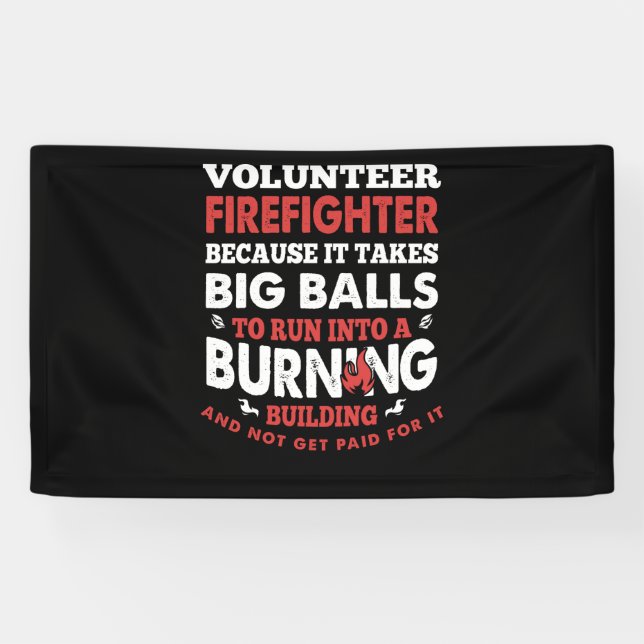 Lona Regalo de bomberos | Bombero voluntario (Horizontal)