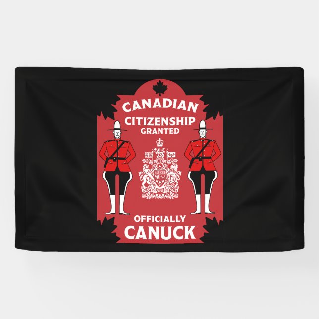 Lona Regalo de celebración de la ciudadanía canadiense (Horizontal)