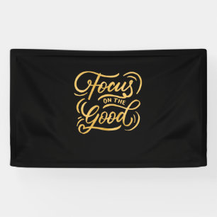 Lona Regalo De Cumpleaños Enfoque En Lo Bueno