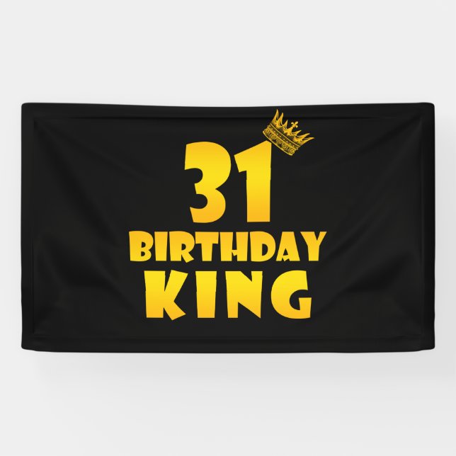 Lona Regalo de cumpleaños por 31 años para el Rey de cu (Horizontal)