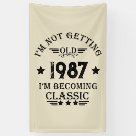 Lona Regalo de cumpleaños vintage personalizado