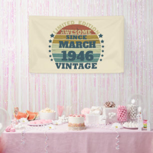Lona Regalo de cumpleaños vintage personalizado