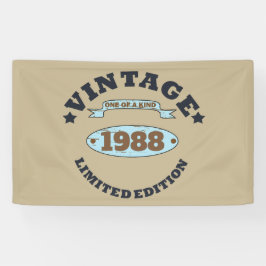 Lona Regalo de cumpleaños vintage personalizado