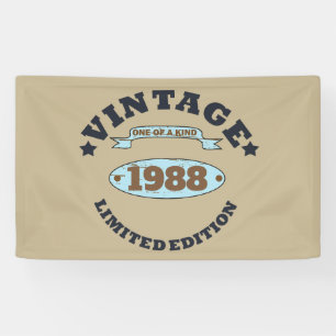 Lona Regalo de cumpleaños vintage personalizado