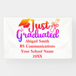 Lona Regalo de Graduación Personalizado Nombre, Año, Es