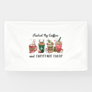 Lona Regalo De Navidad Alimentado Por Café Y Navidades