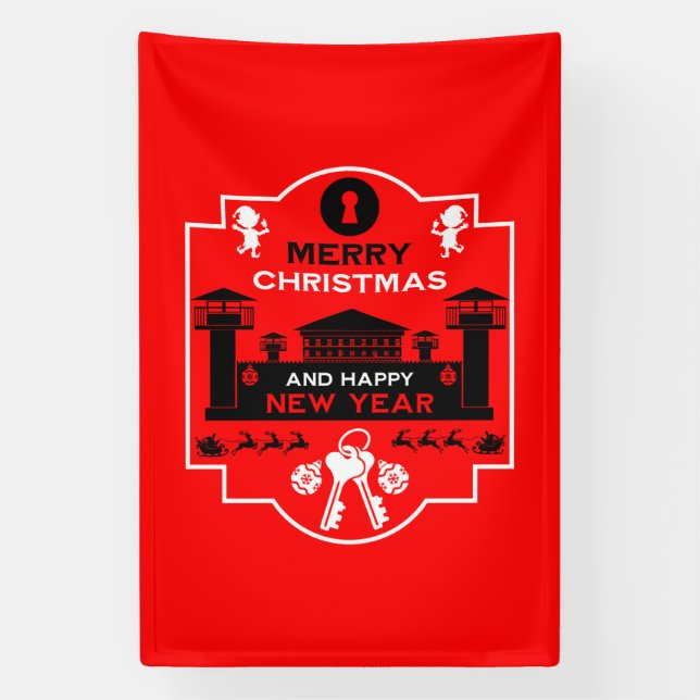 Lona Regalo de Navidad para la cárcel (Vertical)