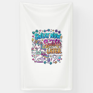 Lona Regalo de Sudor de Unicornio Ahora Brilla Más Tard