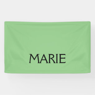 LONA REGALO DE TEXTO SIMPLE MÍNIMO VERDE AÑADE TU NOMBR
