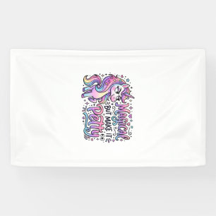Lona Regalo de Tipografía Mágica de Unicornio pero Hazl