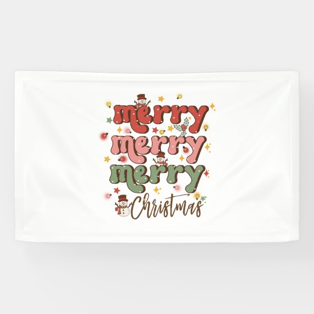 Lona Regalo navideño Feliz Navidad (Horizontal)