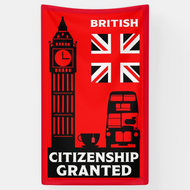 Lona Regalos de ciudadanía británica (Vertical)