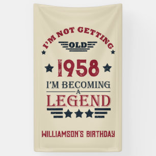 Lona Regalos de cumpleaños 65 de vintage personalizados