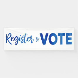 Lona Regístrate a la tipografía moderna de color azul