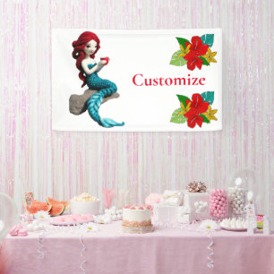 Lona Relajación De Sirena Con Bebida Thunder_Cove