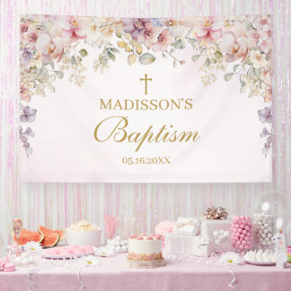 Lona Religious Celebration Floral Orchids backdrop