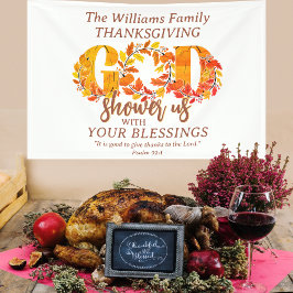 Lona Religious Thanksgiving Dinner Faith Bible Quote