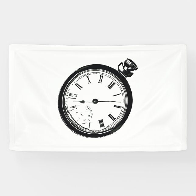 Lona Reloj de bolsillo roto (Horizontal)