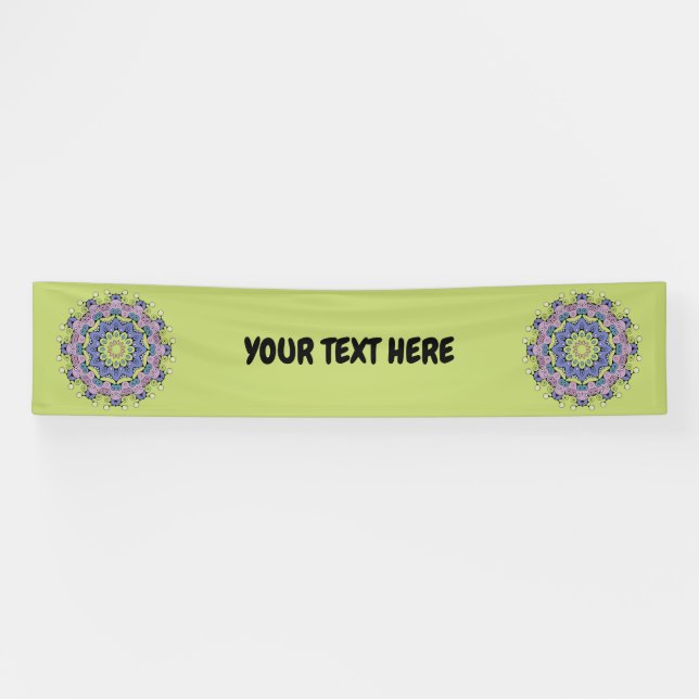 Lona Reloj de Mandala Pintado a Mano 2 (Horizontal)