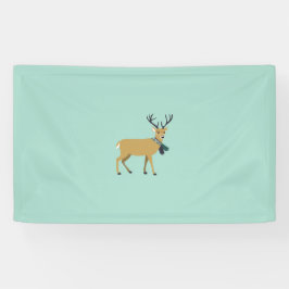 Lona Reno con una bufanda de invierno (animal Navidad)