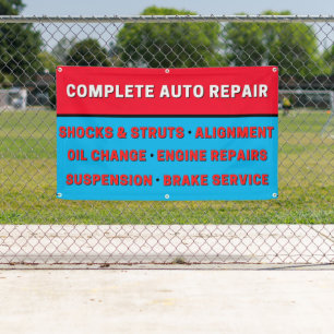 Lona Reparación Completa de Autos Suspensión Frenos Mot