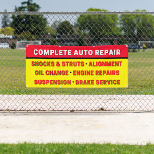Lona Reparación Completa de Autos Suspensión Frenos Mot