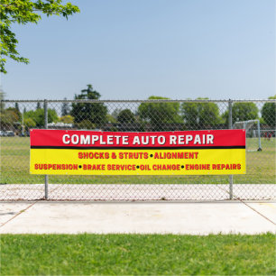Lona Reparación Completa de Autos Suspensión Frenos Mot