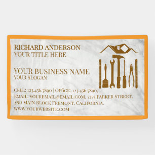 Lona Reparador Automotriz Mármol Blanco Moderno Mano de