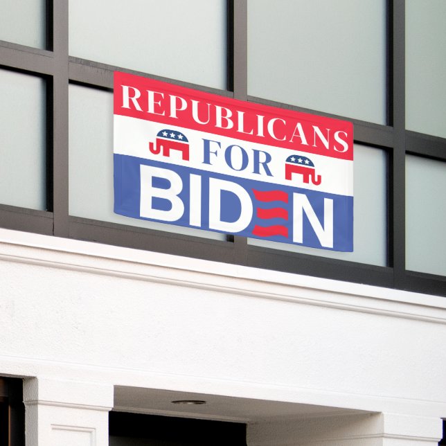 Lona Republicanos para Biden | Elección de Biden 2024 (Edificio exterior)