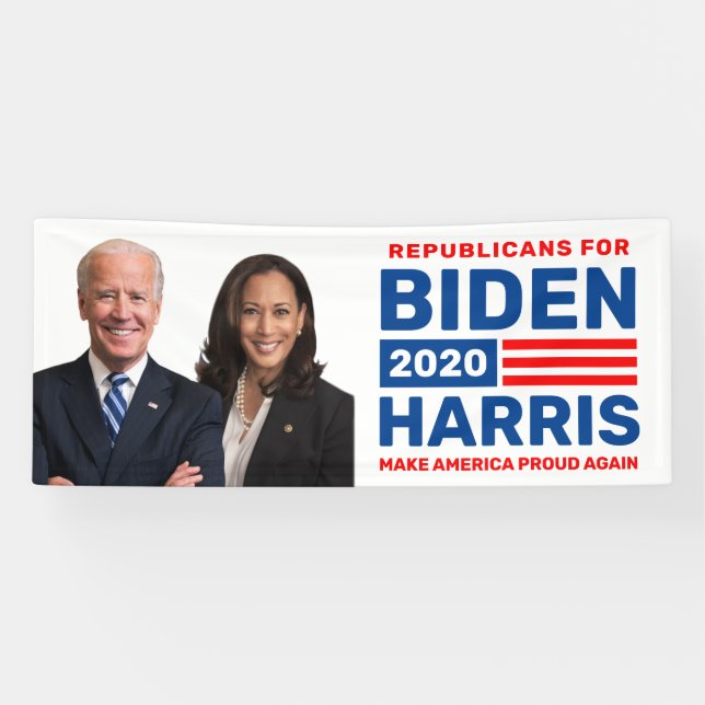 Lona Republicanos por banner electoral Biden Harris 202 (Horizontal)