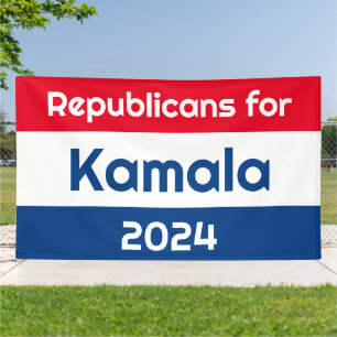 Lona Republicanos por Kamala Harris 2024 Enorme