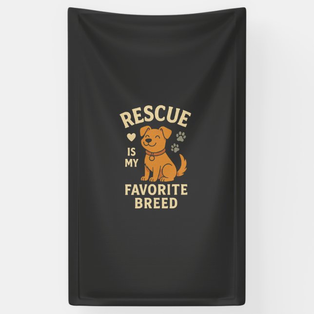 Lona Rescate es mi raza favorita (Vertical)